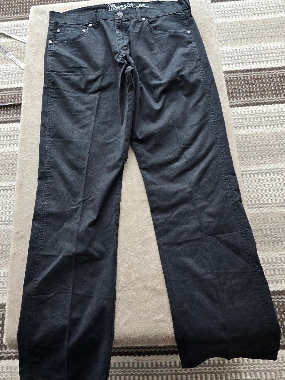 WRANGLER Retro slim streight cut black denim like New